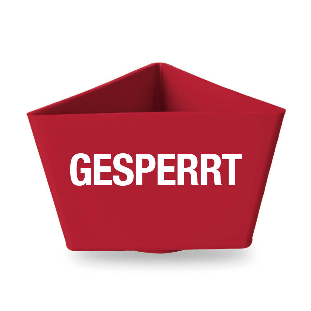 Leitzahlenträger - Beschriftung 1-zeilig - Wunschtext bis 10 Buchstaben - ohne Bodenhaftung - 11 Farben