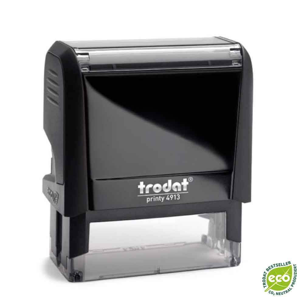 Trodat Printy 4912  - Stempel mit Textplatte - individueller Text - 4 oder 5 Zeilen