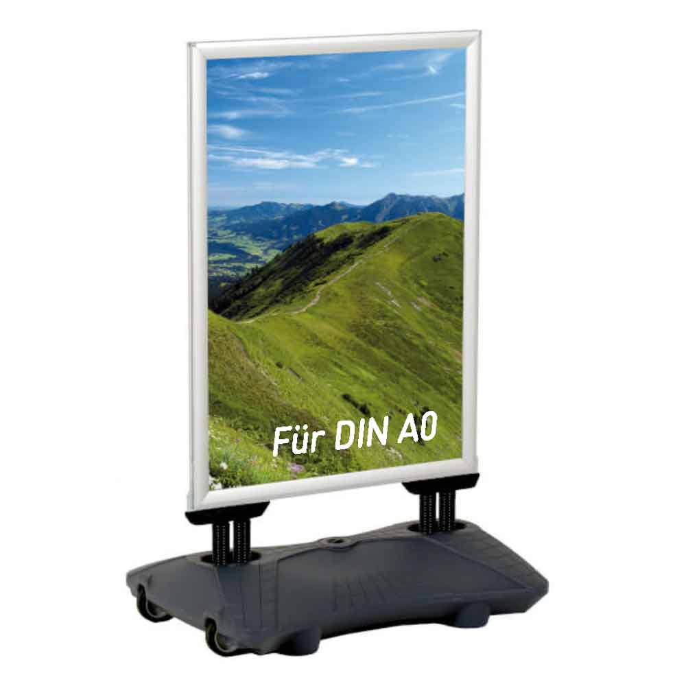 Kundenstopper WindPro - mit Wasser befüllbar - standfest bis 100 km/h - in 2 Größen