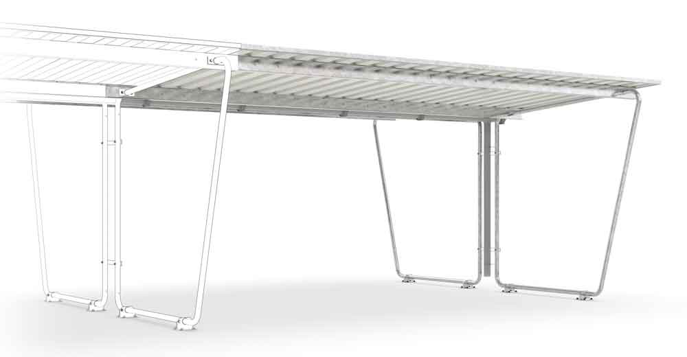 Materialüberdachung - Siegen S29 - Silber - Bausatz Materialüberdachung - Siegen S29 - Silber - Bausatz