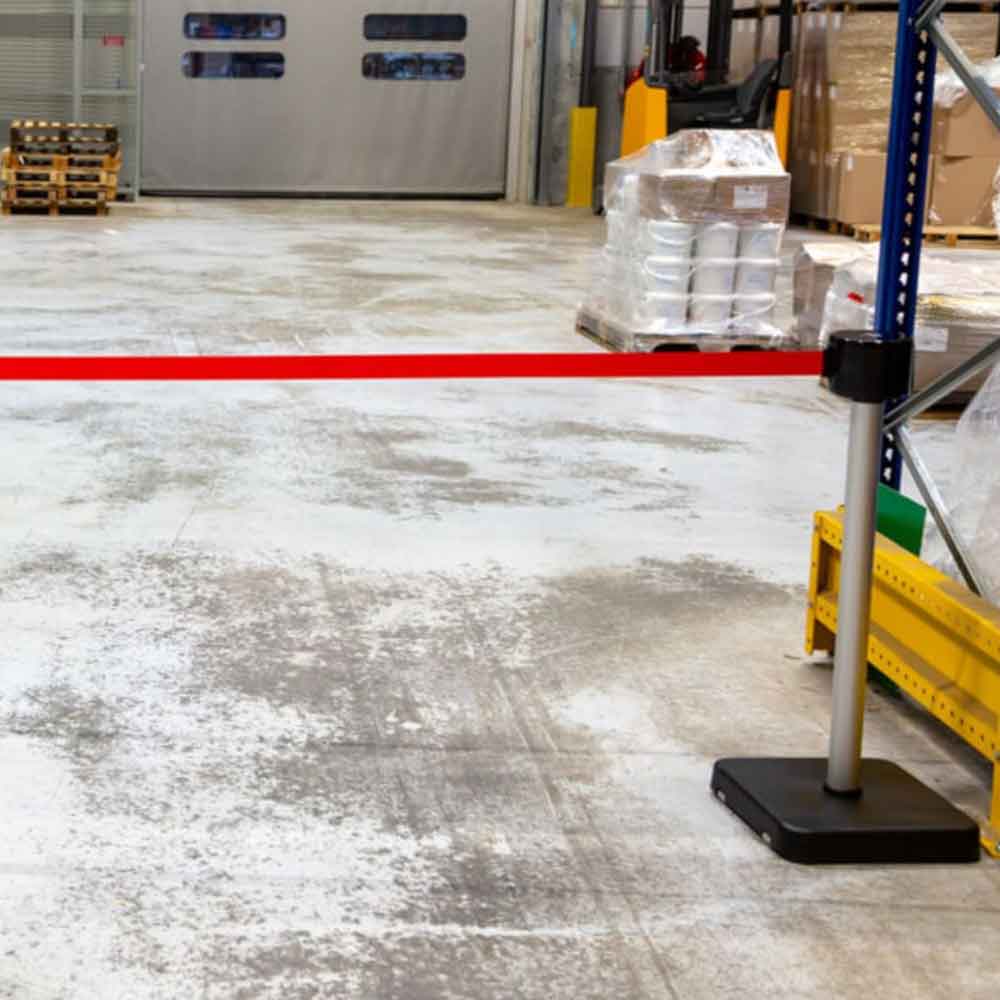 Novap Alu Gurtpfosten - mit schwerem und beweglichem Sockel