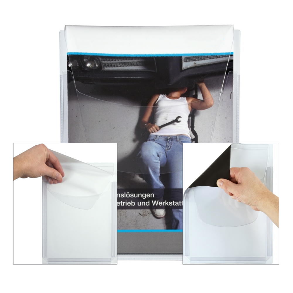 30-80-120-5-00-01-002-magnet-taschen-anwendung-000ea6 Magnet-Tasche - inkl. Klarsichtfolie - mit Dehnfalte
