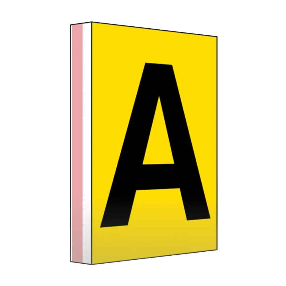 Regal- und Gangschild abgewinkelt - mit Klebestreifen - in vielen Größen - einseitiger oder beidseitiger Druck