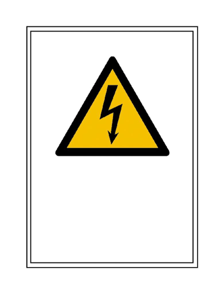 Warn-Kombischild - Gefährliche elektrische Spannung - mit individuellem Text