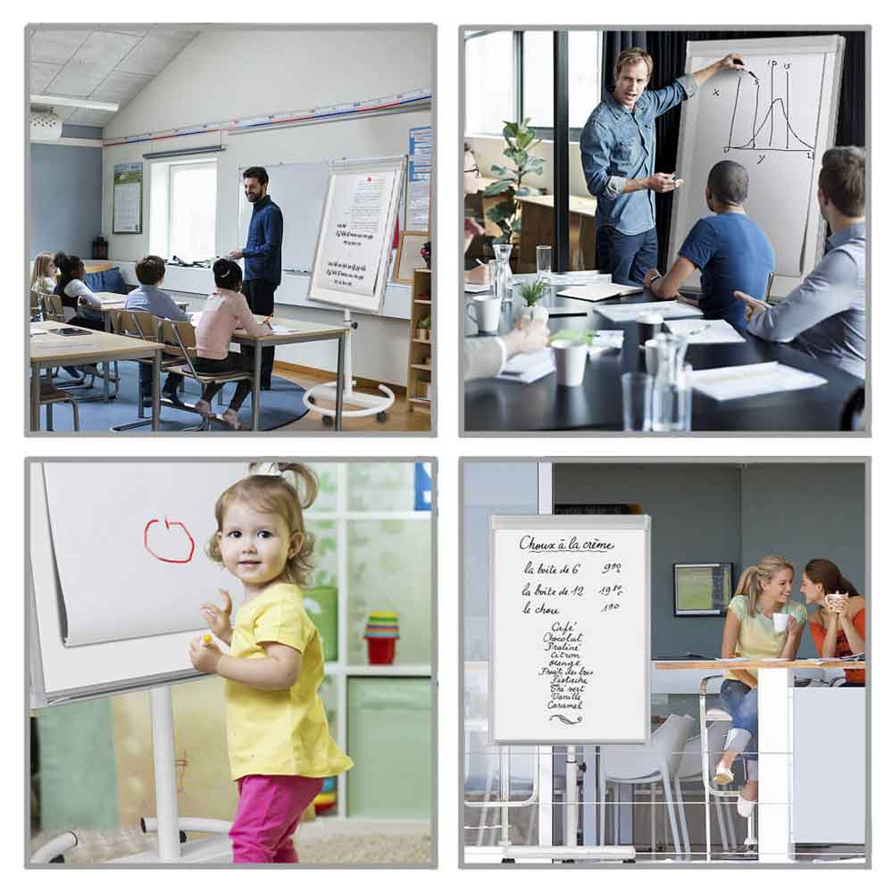 Flipchart "economy mobil" auf Rollen - magnethaftend und beschreibbar