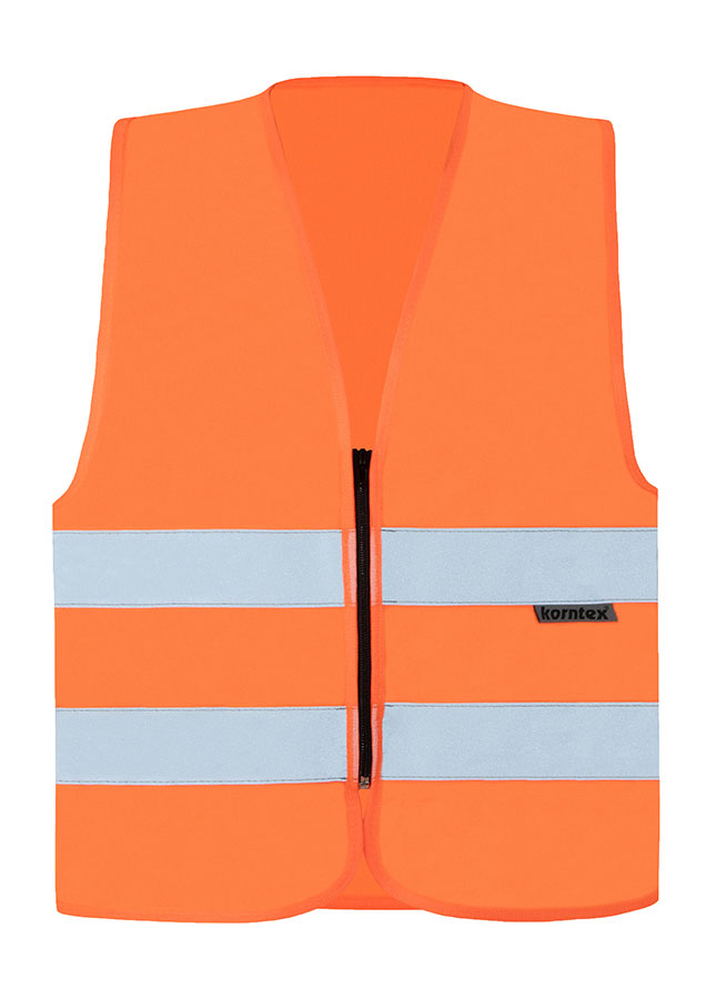 Korntex® Warnweste mit Reißverschluss „Cologne“ - Grün - XL