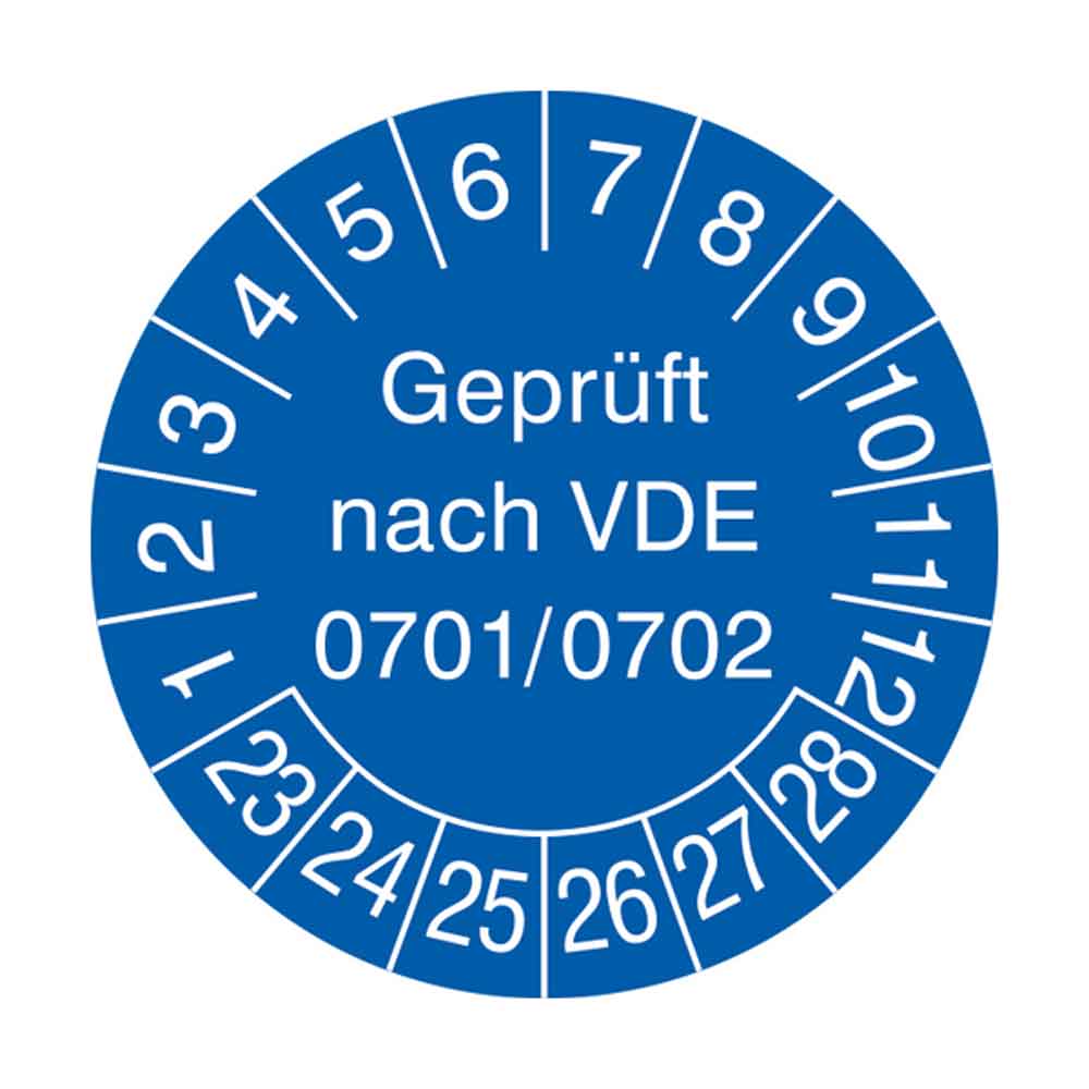 38-18-030-0-17-23-056-pruefplakette-vde-0701-0702-23-28-c70669 Prüfplakette auf Bogen - Geprüft nach VDE 0701/0702