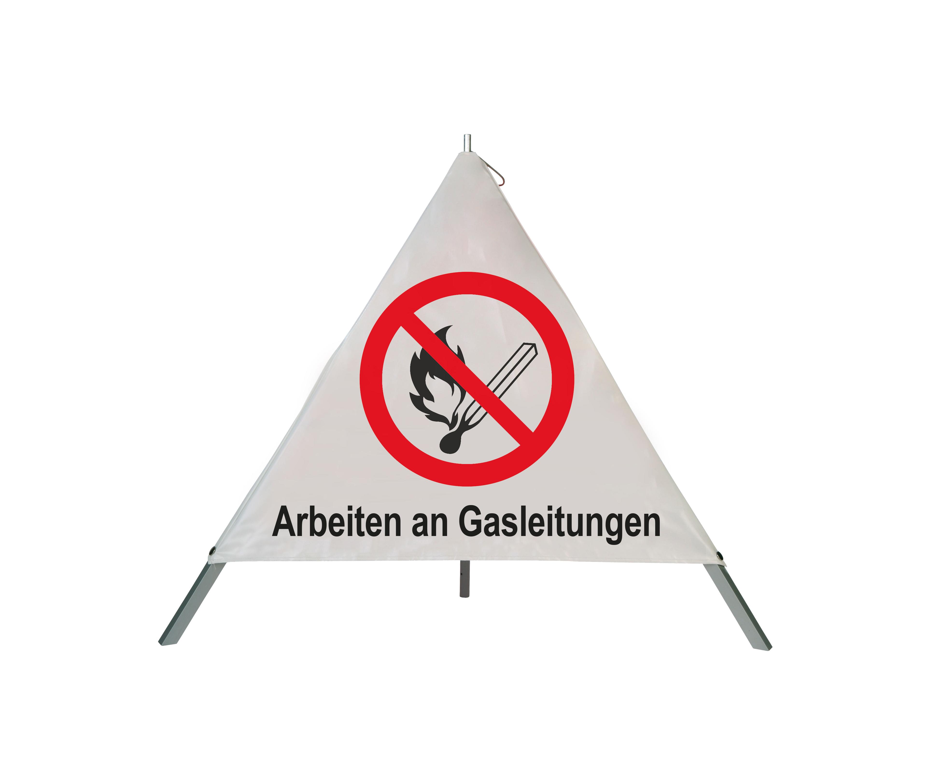 Safety Faltsignal - Grundfarbe weiß, verschiedene Symbole/Texte möglich,