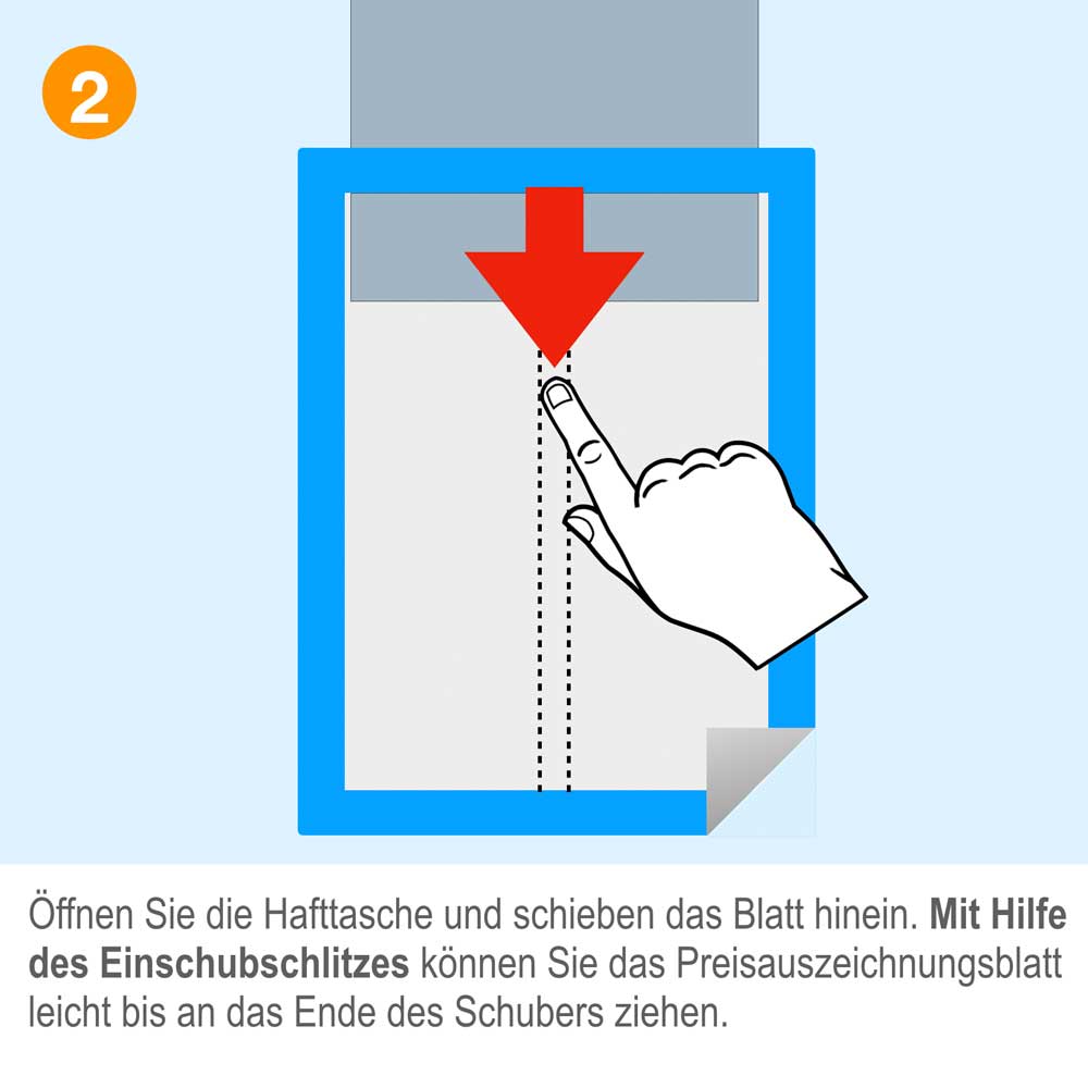 Hafttasche für DIN A3 - verschiedene Rahmenfarben