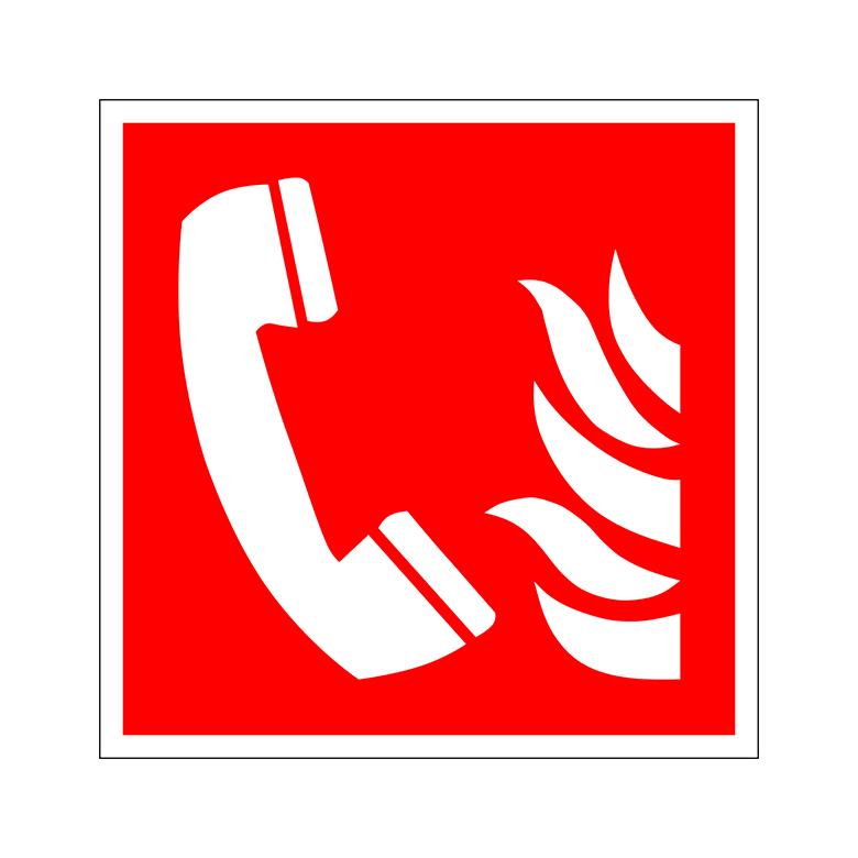 Brandschutzschild - langnachleuchtend - Brandmeldetelefon