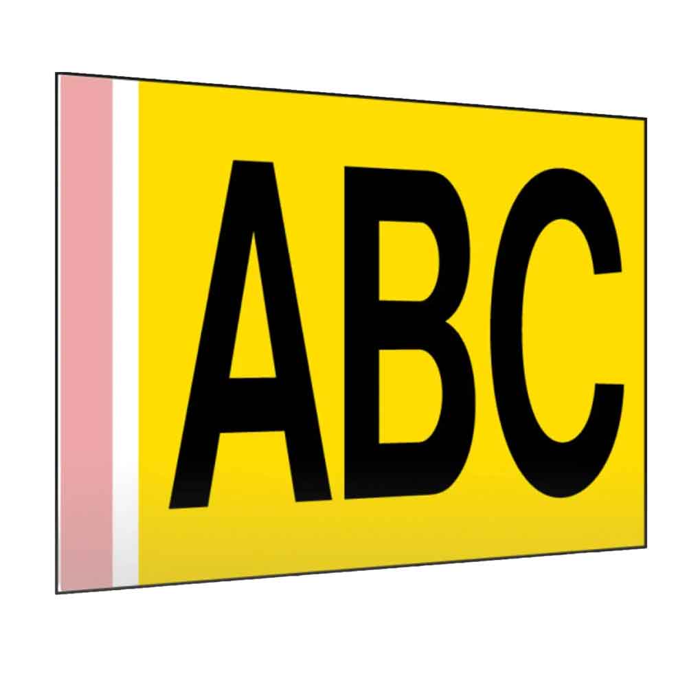 Regal- und Gangschild gerade - mit Klebestreifen - in vielen Größen - einseitiger oder beidseitiger Druck