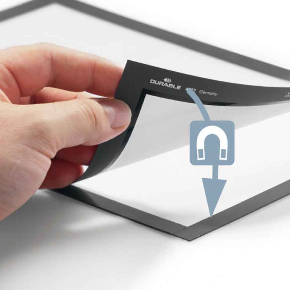 Inforahmen Duraframe@ A4 und A3 - selbstklebend - magnetische Vordertasche