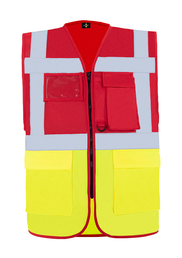 Korntex® Comfort Warnweste „Hamburg“ - Multifunktional - Weiß - M