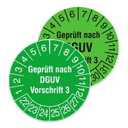 Prüfplaketten nach Vorschrift