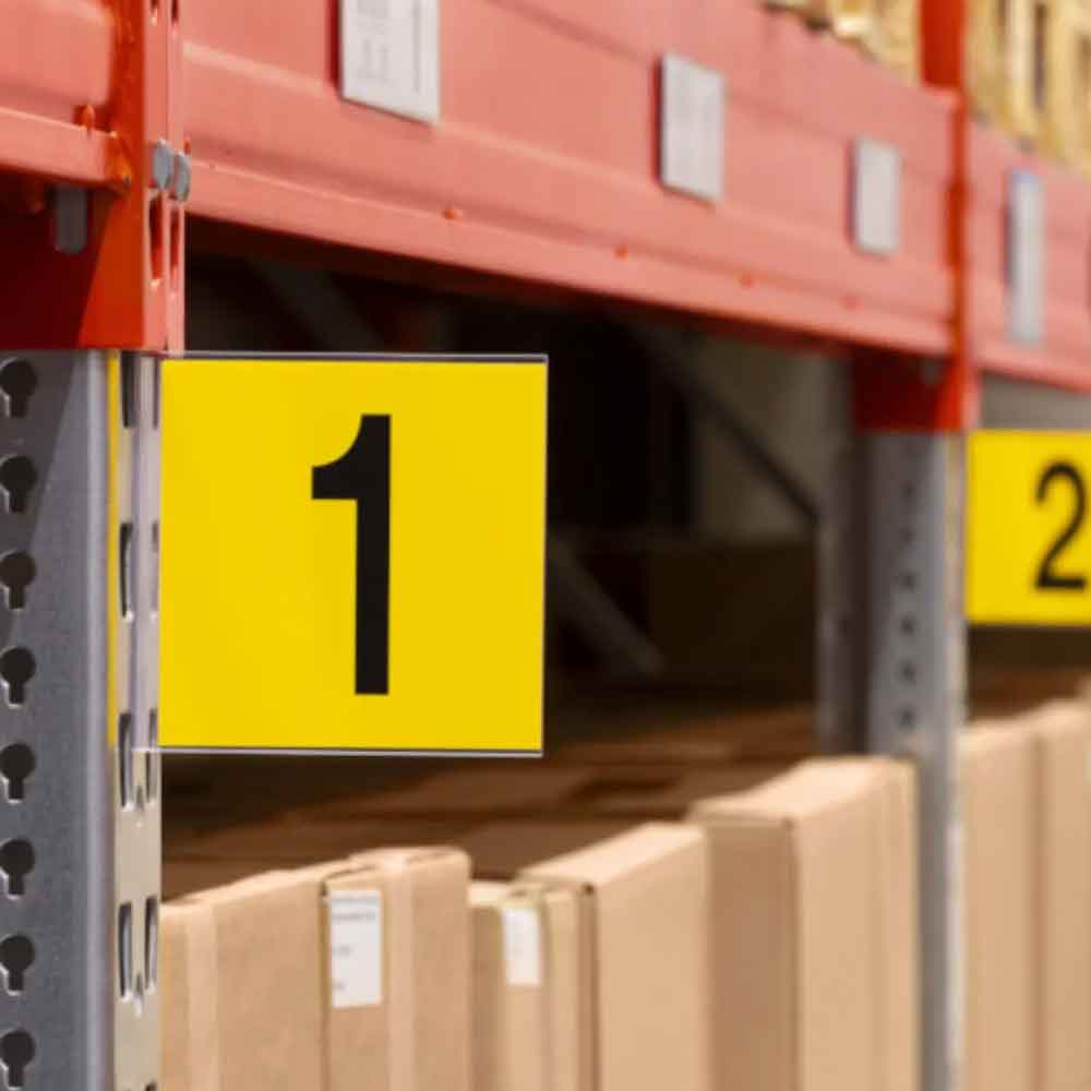 Regal- und Gangschild gerade - mit Magnetstreifen - in vielen Größen - einseitiger oder beidseitiger Druck