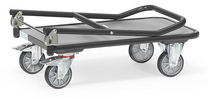 1132_7016_fetra_klappwagen_grey-edition_geklappt-6497ee Klappwagen GREY EDITION - Schiebebügel klappbar - in 2 Größen - Tragkraft 250 kg