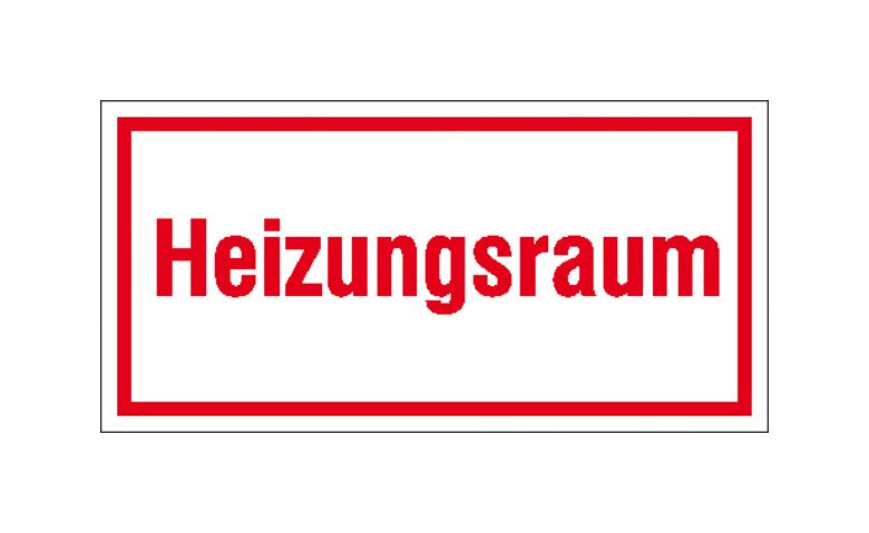 Hinweisschild - Betriebskennzeichnung - Heizungsraum