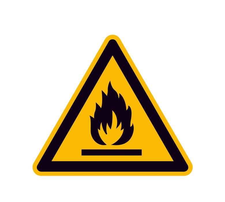 Warnschild - Warnung vor feuergefährlichen Stoffen