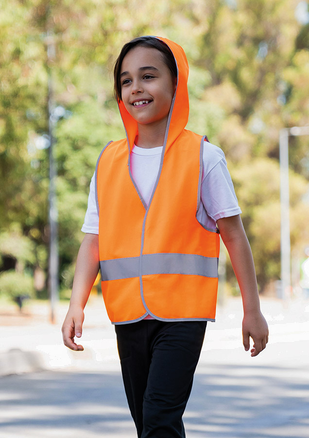 Korntex® Kinder Warnweste mit Kapuze „Odense“ - Signal-Gelb - S