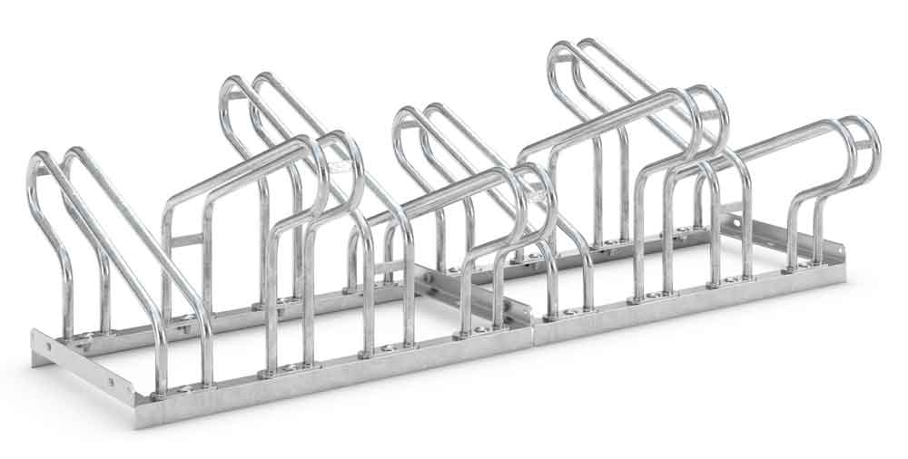 Fahrrad-Anlehnparker 2000 BF - Radabstand 390 mm - zweiseitig - 6 verschiedene Breiten