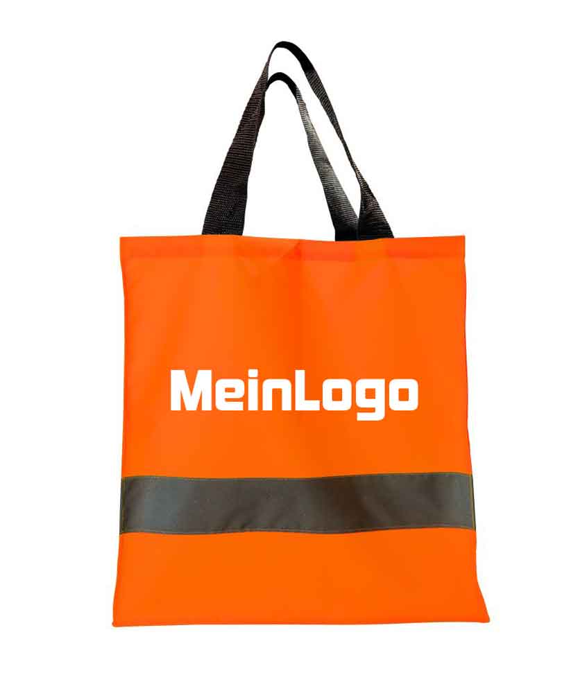 60-50-304-0-00-04-059-einkaufstasche-reflektierend-orange-logoaufdruck-e44b66 Einkaufstasche - reflektierend - 2 Farben