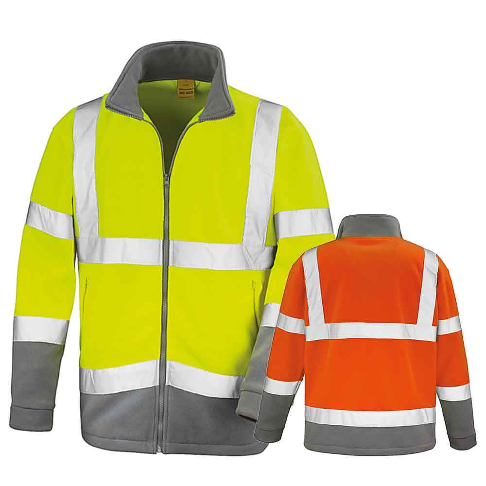 60-50-410-0-00-05-059-microfleece-jacke-gelb-orange-b04894 Sicherheitsjacke - Reflektierend - 2 Farben