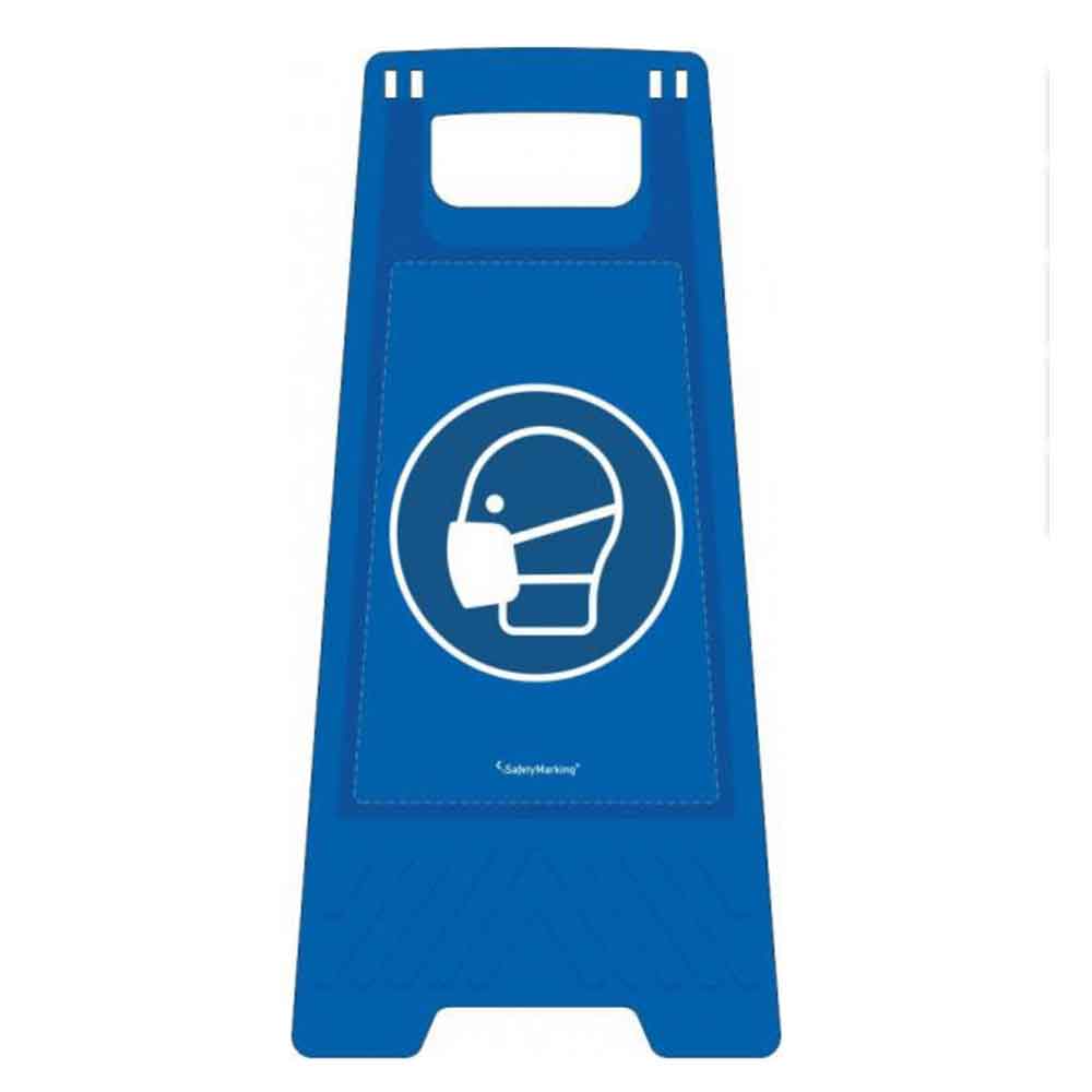 Warnaufsteller ActiveWorkplace - Farbe Blau - verschiedene Motive - 2-seitig