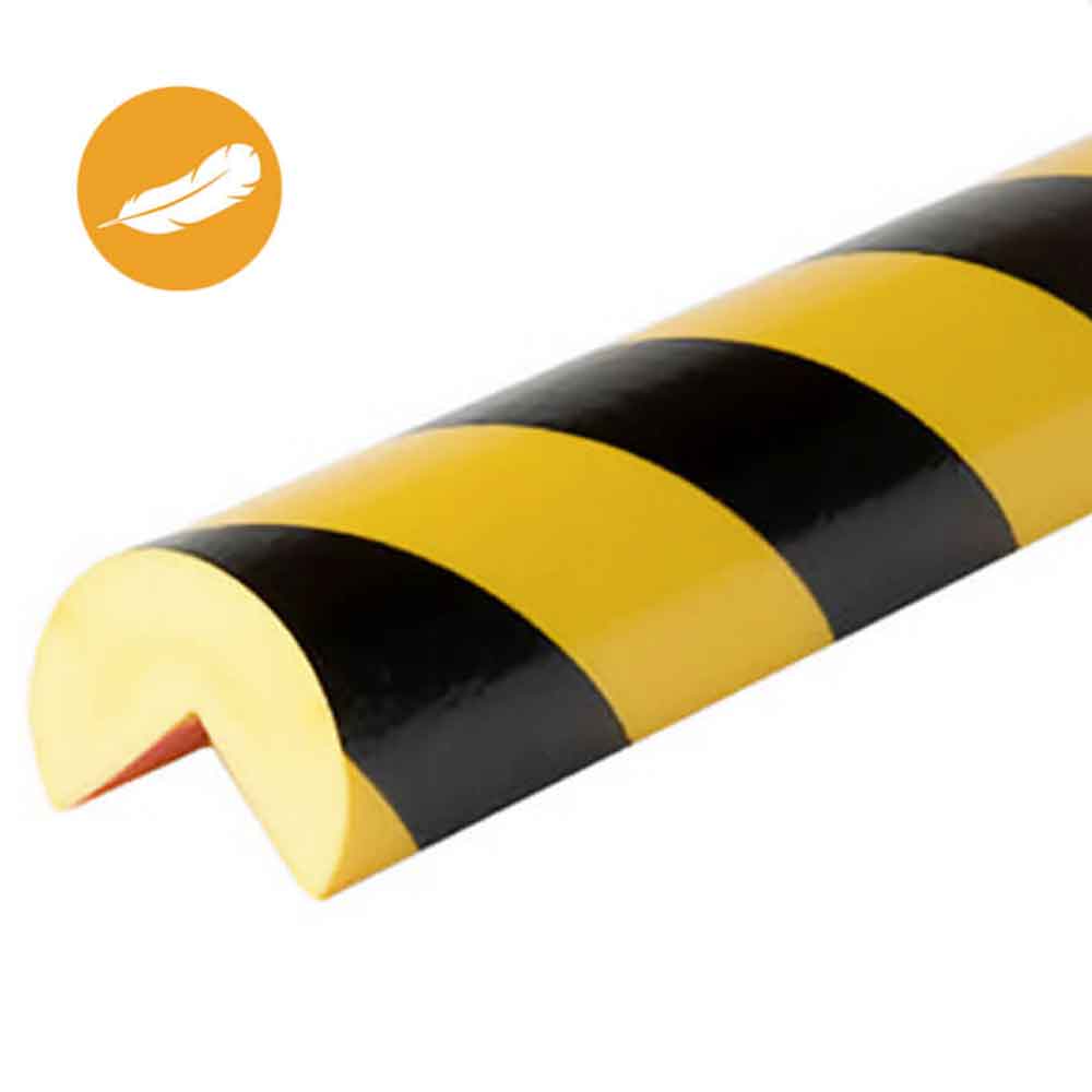 Knuffi Eckschutzprofil Typ A+ soft - selbstklebend - Länge: 1,0 m - in Schwarz/Gelb Knuffi Eckschutzprofil Typ A+ soft - selbstklebend - Länge: 1,0 m - in Schwarz/Gelb