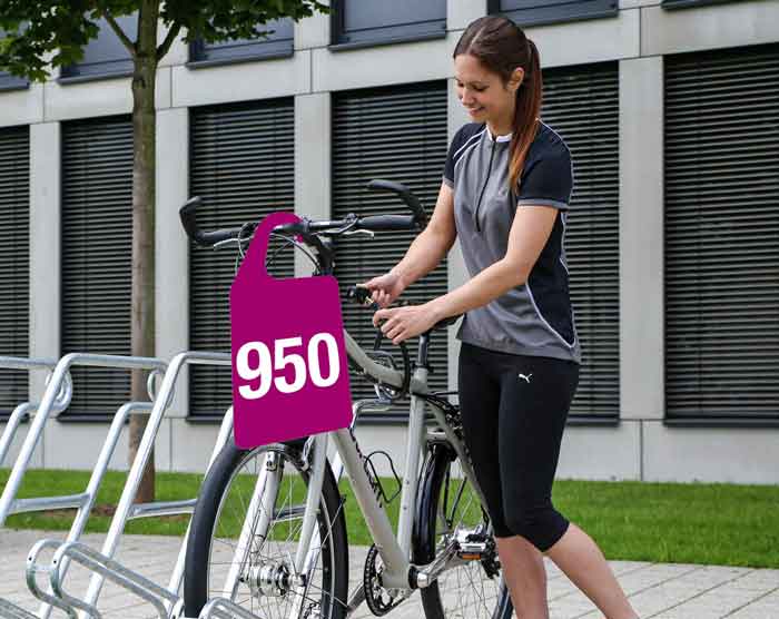 Kennzeichnungsanhänger für die Auszeichnung am Fahrrad