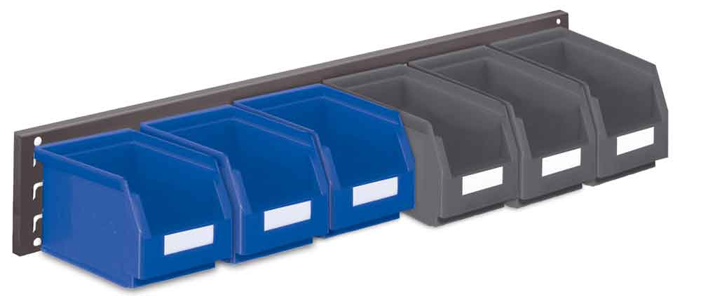 4202-03-5408-01-090-rasterplan-wandschiene-set-15-anthrazit-9e23a0 RasterPlan® - Wandschiene Set 15 - mit Lagersichtkästen - 3 Farben