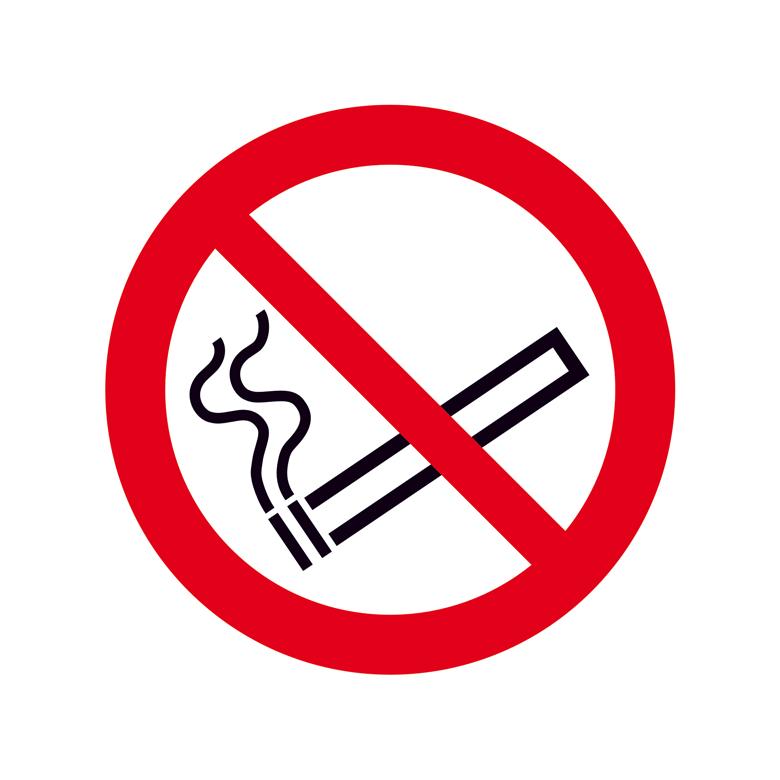 Verbotsschild - Rauchen verboten - zur Innenverklebung hinter Glas