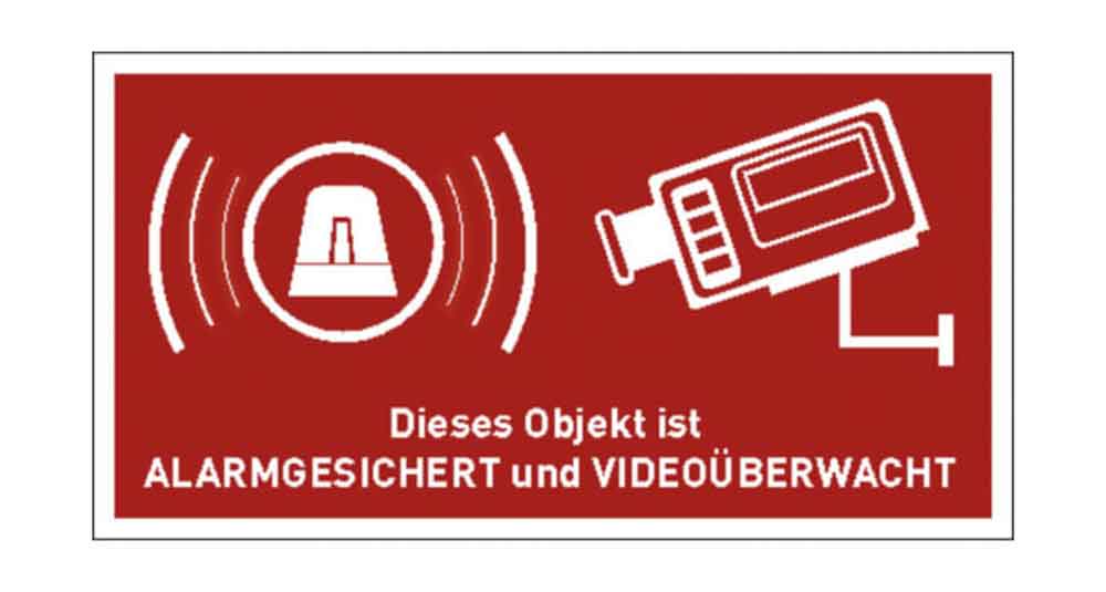Video Infozeichen Innenverklebung - Betriebskennzeichnung - Symbol Video Infozeichen Innenverklebung - Betriebskennzeichnung - Symbol