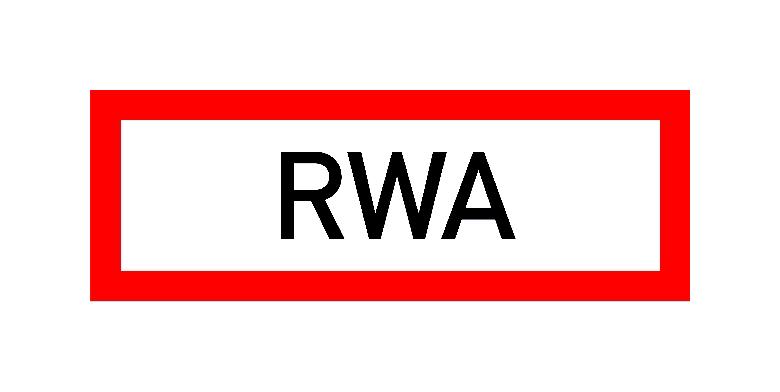 Hinweisschild für die Feuerwehr - RWA