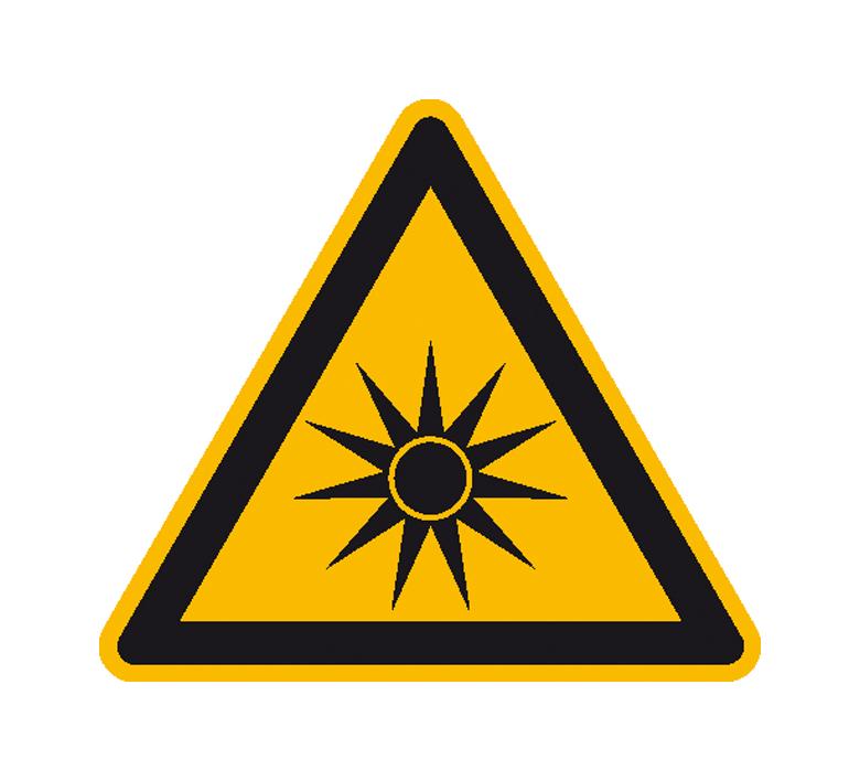 Warnschild - Warnung vor optischer Strahlung