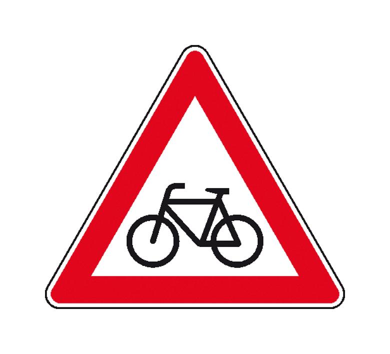 Verkehrszeichen - StVO - Radfahrer (Aufstellung rechts) - 2 Größen