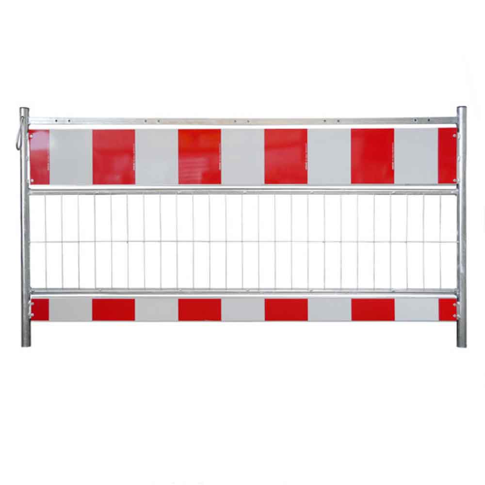 30-82-571-0-00-04-056-tl-scherankenzaun-mit-reflexfolie-9ecfaa TL-Schrankenzaun - mit Reflexzone - in 3 Längen - Rot/Weiss