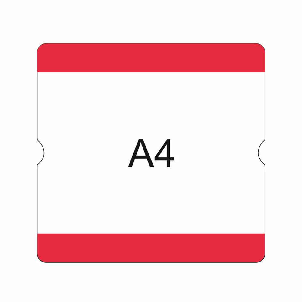 31-80-020-0-00-06-002-bodenbeschriftungstasche-a4-rot-a57f1f Beschriftungstaschen - selbstklebend - für den Innenbereich - DIN A4 Einleger