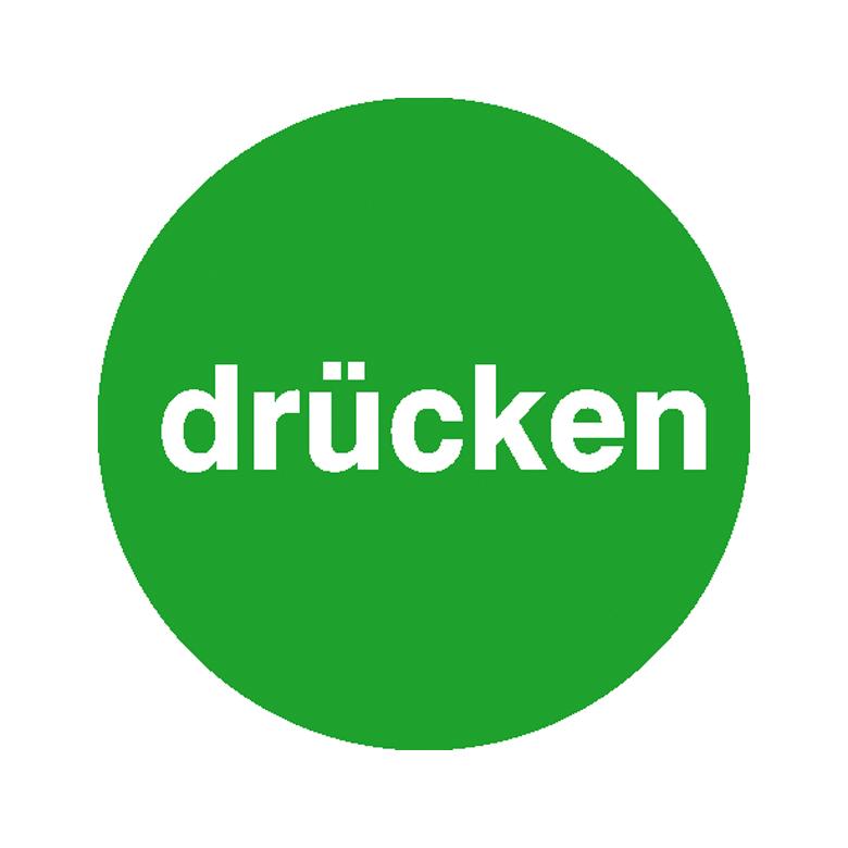 39-25-342-0-00-058-turschild-drucken-grun-weiss-215366-618a06 Türschild - Text: drücken - Farbe: Grün / Weiss