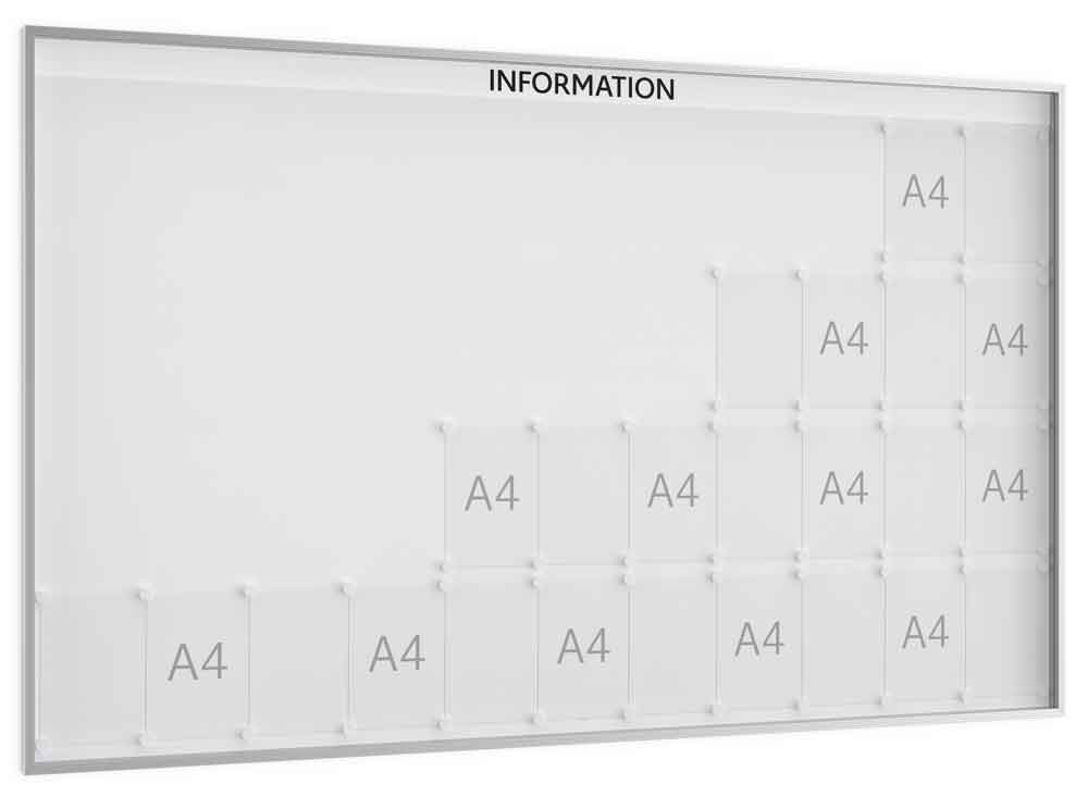 Schaukasten Standard-Tafel XXL - 44 x DIN A4 - für Innenbereiche