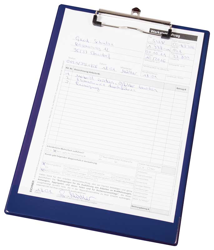 Klemmbrett - DIN A4 - mit transparenter Tasche Klemmbrett - DIN A4 - mit transparenter Tasche