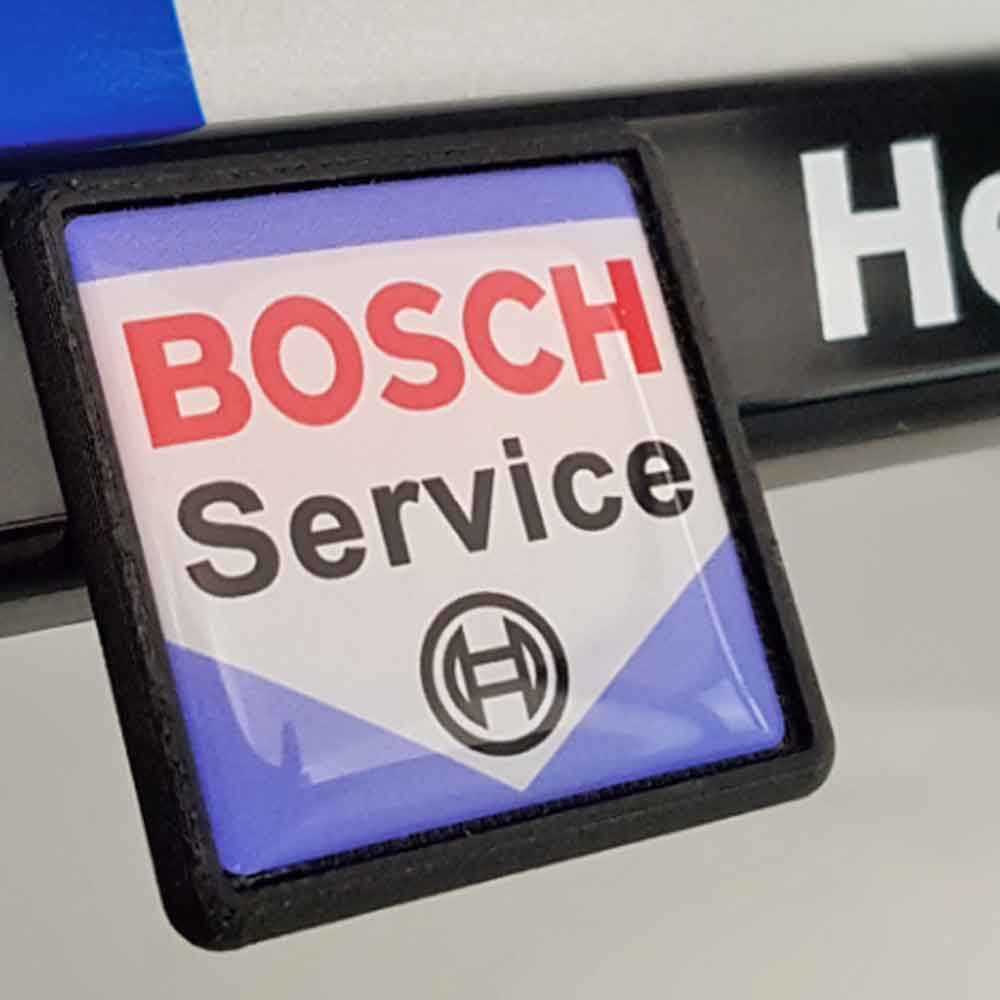 ERUSTAR Badge"- ERUSTAR Werbeleiste Classic mit Doming-Badge