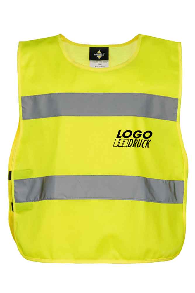 Kinder-Warnschutzponcho Amigo - 3 Größen - in Gelb - mit Werbeanbringung