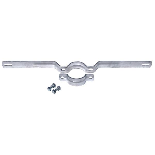 Rohrschelle - mit 500 mm Lochabstand - für Rohrpfosten mit 6,0 oder 7,6 cm Durchmesser