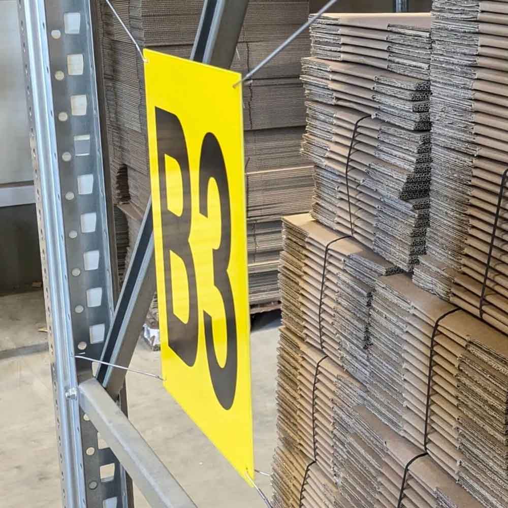 Regal- und Gangschild mit Aufhängelochung - in vielen Größen - einseitiger oder beidseitiger Druck