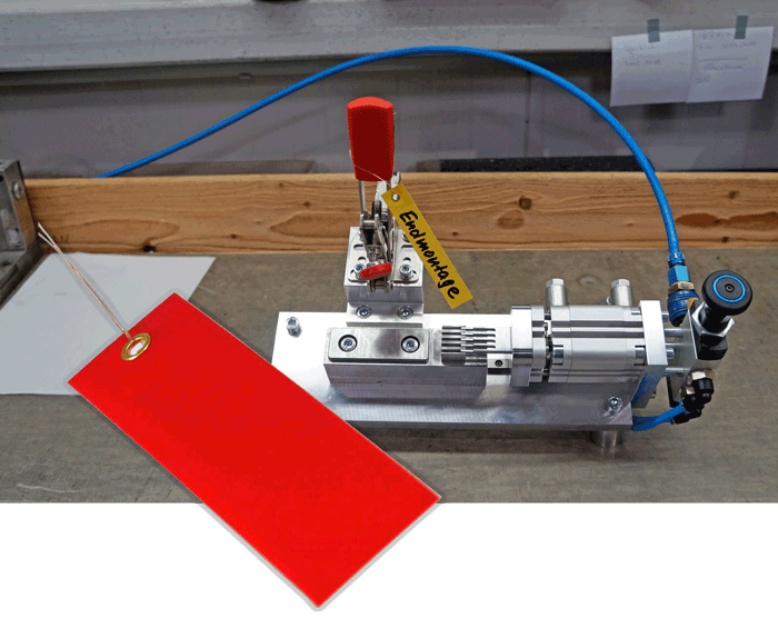 Hängeetiketten in der Industriekennzeichnung