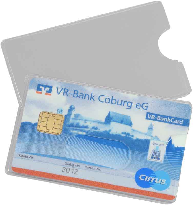 Schutzhülle - für Kredit- und Scheckkarten - Hartfolie - Schutz vor Datenmissbrauch