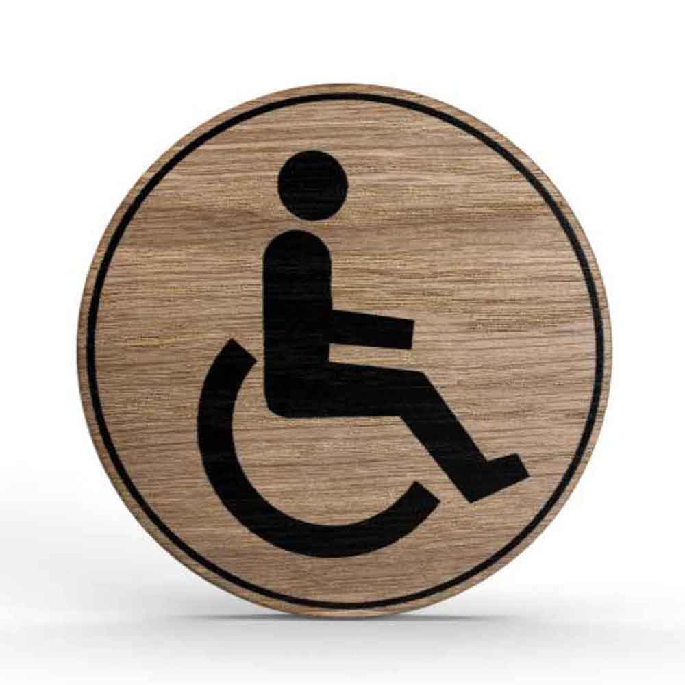 Tello Wood Türschild rund - stilvolles Türschild aus Holz - verschiedene Symbole in Holzfarbe Tello Wood Türschild rund - stilvolles Türschild aus Holz - verschiedene Symbole in Holzfarbe