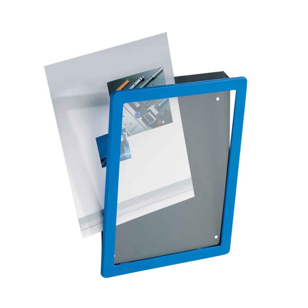 Ultra-Sichtrahmen für DIN A4 Einlagen - in 5 Farben - Rückwand zum Anschrauben oder magnetisch Ultra-Sichtrahmen für DIN A4 Einlagen - in 5 Farben - Rückwand zum Anschrauben oder magnetisch