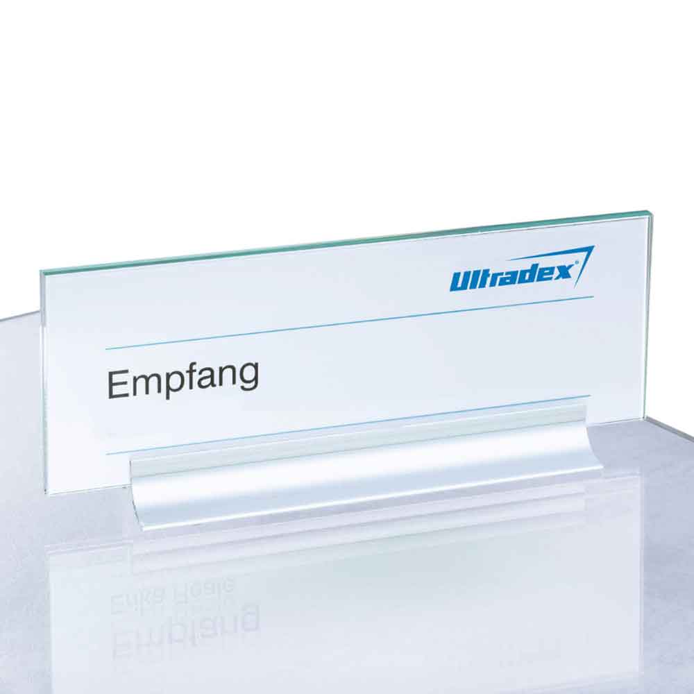 Tischaufsteller - für Beschilderung Serie Glasline Tischaufsteller - für Beschilderung Serie Glasline