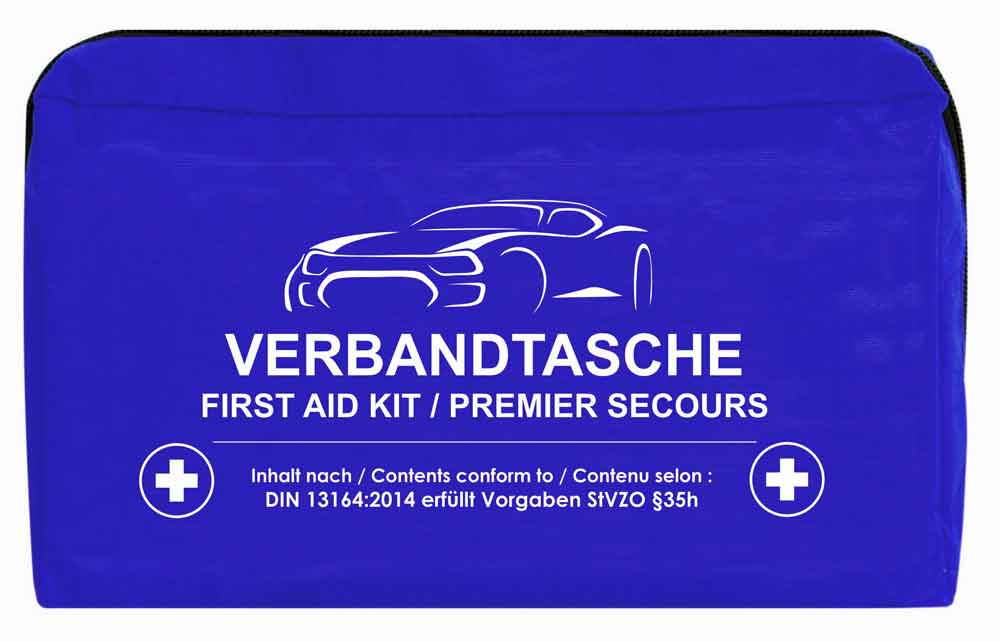 Kraftwagen-Verbandtasche - mit Klett - 3 Farben